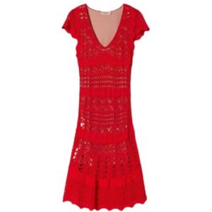 Twinset, Dames, Jurken, Rood, Maat: S Viscose,