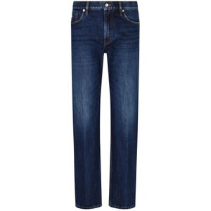 Emporio Armani, Heren, Jeans, Blauw, Maat: W38 Katoen,