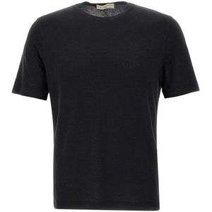 Filippo De Laurentiis, Heren, Tops, Zwart, Maat: M