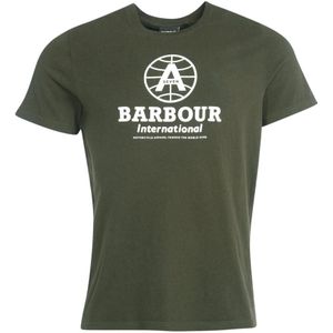 Barbour, Heren, Tops, Groen, Maat: M Katoen,