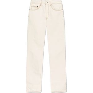 Ami Paris, Heren, Broeken, Beige, Maat: W29 Katoen,