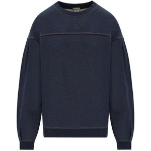 Max Mara, Dames, Sweatshirts & Hoodies, Blauw, Maat: XS Katoen,