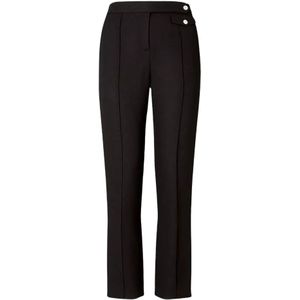 Tory Burch, Dames, Broeken, Zwart, Maat: 2XS