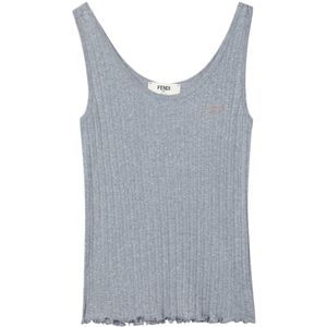 Fendi, Dames, Tops, Grijs, Maat: M