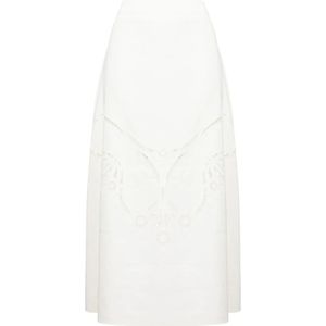 Chloé, Dames, Rokken, Wit, Maat: M Katoen,