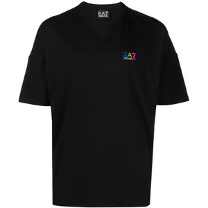 Emporio Armani Ea7, Heren, Tops, Zwart, Maat: 2XL