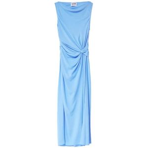 Moschino, Dames, Jurken, Blauw, Maat: M Viscose,