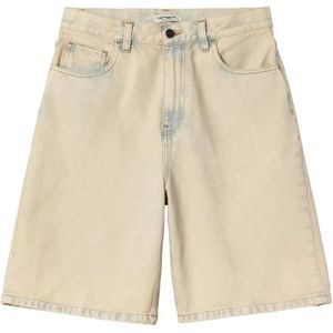 Carhartt Wip, Dames, Korte broeken, Beige, Maat: L Katoen,