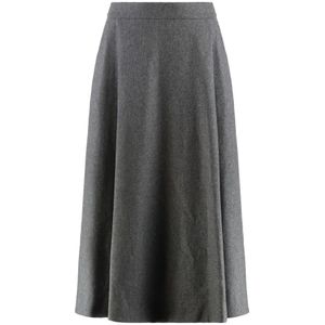Max Mara, Dames, Rokken, Grijs, Maat: XS Wol,