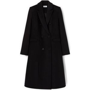 Motivi, Dames, Mantels, Zwart, Maat: 2XS Wol,