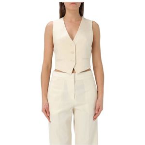 Dondup, Dames, Jassen, Beige, Maat: S Linnen,