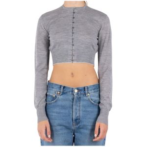 Jacquemus - Spiaggia - Korte Vest - Grijs - Wol