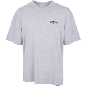 Represent, Heren, Tops, Grijs, Maat: L Katoen,