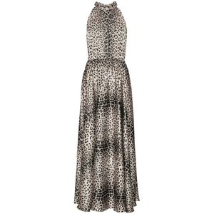 Karmamia, Dames, Jurken, Veelkleurig, Maat: S/M Satijn,