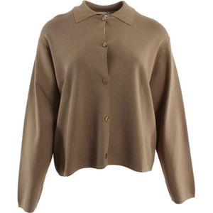 Max Mara, Dames, Truien, Bruin, Maat: L Polyamide,