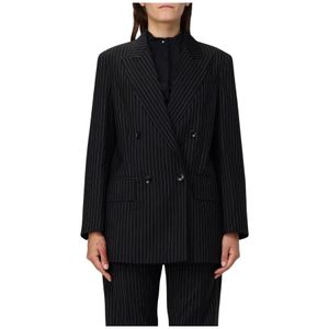 Max Mara, Dames, Jassen, Zwart, Maat: XS Leer,