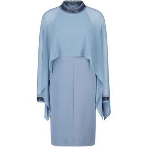 vera mont, Dames, Jurken, Blauw, Maat: XL Leer,