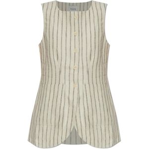 Posse, Dames, Jassen, Beige, Maat: XS Linnen,