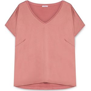 Fiorella Rubino, Dames, Blouses & Shirts, Oranje, Maat: XS Satijn,