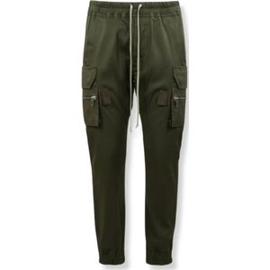 Rick Owens, Heren, Broeken, Groen, Maat: L Leer,