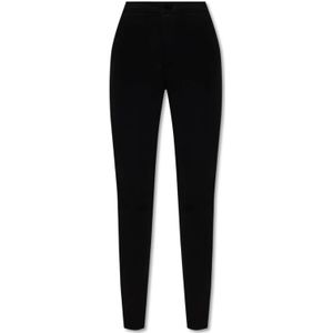 Saint Laurent, Dames, Broeken, Zwart, Maat: M Viscose,