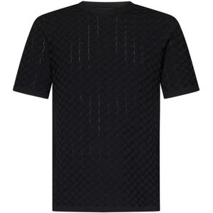 Emporio Armani, Heren, Tops, Zwart, Maat: M Viscose,