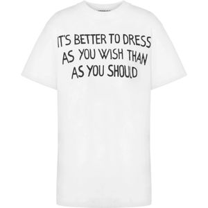 Moschino, Dames, Tops, Wit, Maat: S Katoen,