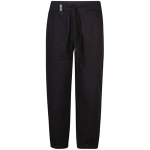 Versace Jeans Couture, Heren, Broeken, Zwart, Maat: L Katoen,