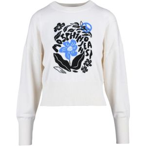 Moschino, Dames, Truien, Wit, Maat: M
