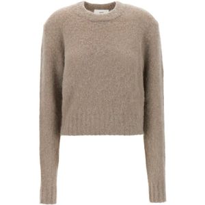 Ami Paris, Dames, Truien, Beige, Maat: L Wol,