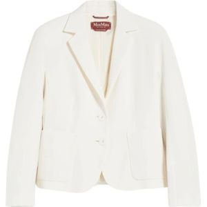 Max Mara, Dames, Jassen, Wit, Maat: M Poliester,