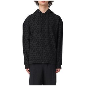 Valentino, Heren, Sweatshirts & Hoodies, Zwart, Maat: S Katoen,