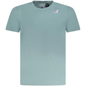 K-Way, Heren, Tops, Blauw, Maat: L Katoen,