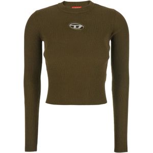 Diesel, Dames, Truien, Groen, Maat: L Viscose,