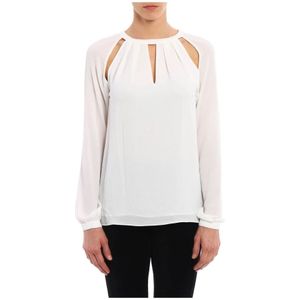 Michael Kors, Dames, Blouses & Shirts, Wit, Maat: S