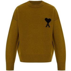 Ami Paris, Heren, Truien, Groen, Maat: S Wol,