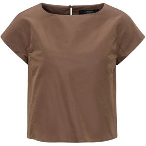 Weekend Max Mara, Dames, Blouses & Shirts, Bruin, Maat: S Katoen,