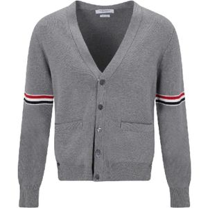 Thom Browne, Heren, Truien, Grijs, Maat: L