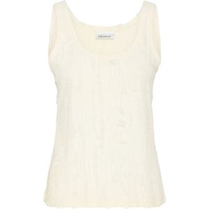 Karen by Simonsen, Dames, Tops, Beige, Maat: M Viscose,