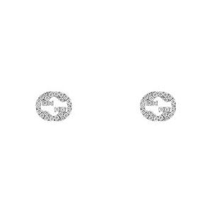 Gucci Ybd729408003 - Oorbellen van 18 kt witgoud en diamanten , Gray , Dames , Maat: ONE Size