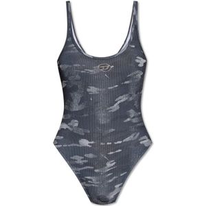 Diesel, Dames, Badkleding, Grijs, Maat: L Poliester,