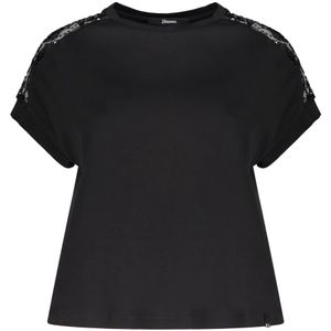 Herno, Dames, Tops, Zwart, Maat: 2XS Katoen,