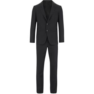 Giorgio Armani, Heren, Pakken, Zwart, Maat: M Wol,