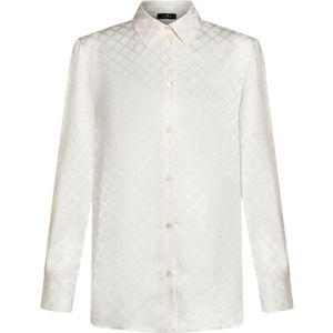 Etro, Dames, Blouses & Shirts, Beige, Maat: L Zijde,