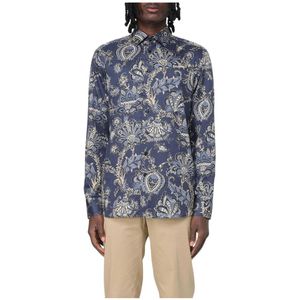 Etro, Heren, Overhemden, Blauw, Maat: 2XL