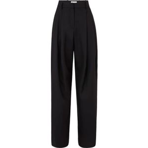 Nina Ricci, Dames, Broeken, Zwart, Maat: 3XL Satijn,