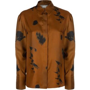 Regular fit overhemdblouse van pure zijde, model 'ERACLEA'