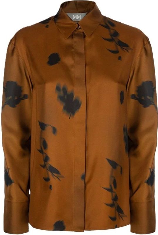 Regular fit overhemdblouse van pure zijde, model 'ERACLEA'