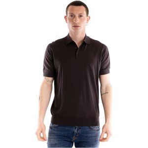 Paolo Pecora, Heren, Truien, Bruin, Maat: L Katoen,