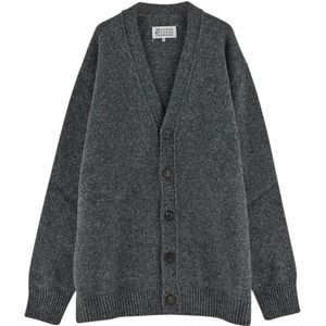 Maison Margiela, Heren, Truien, Grijs, Maat: XS Wol,